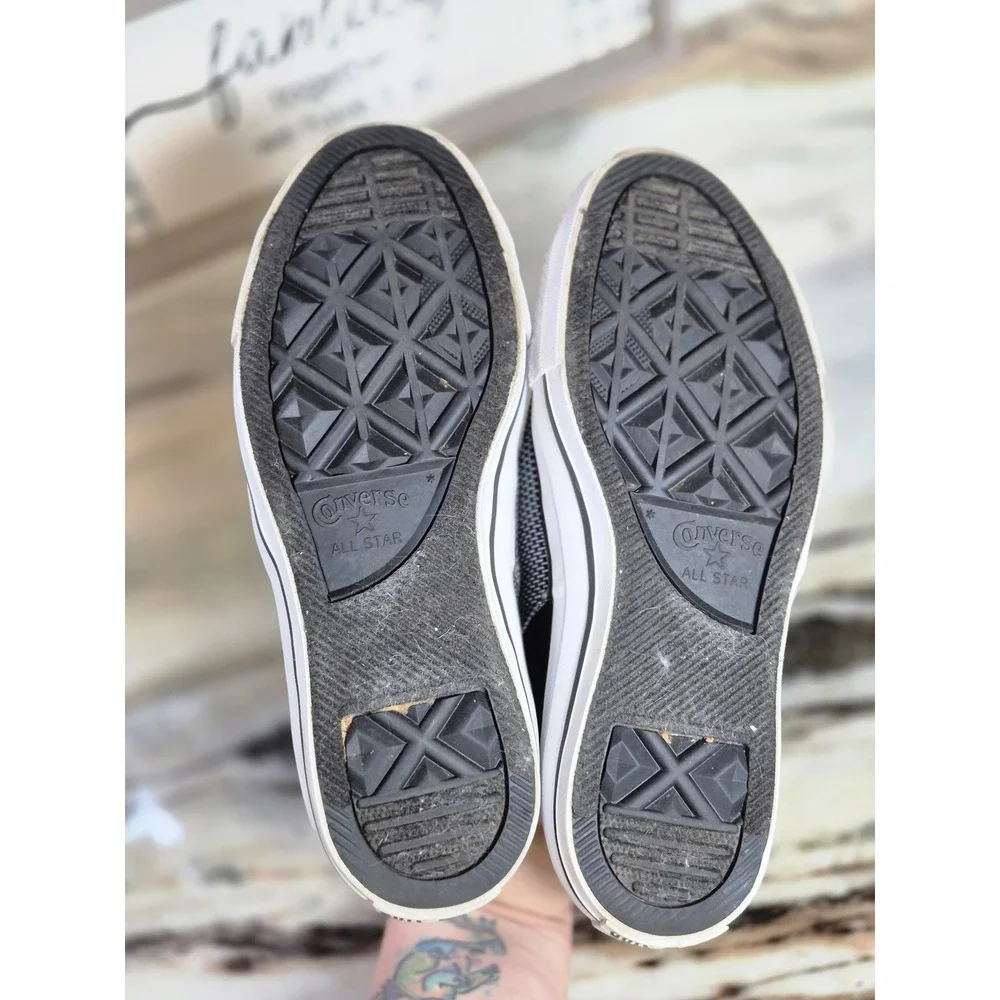 Converse Chuck Taylor All Star Madison Black White Woven Sneakers Womens 7 - Picture 7 of 9